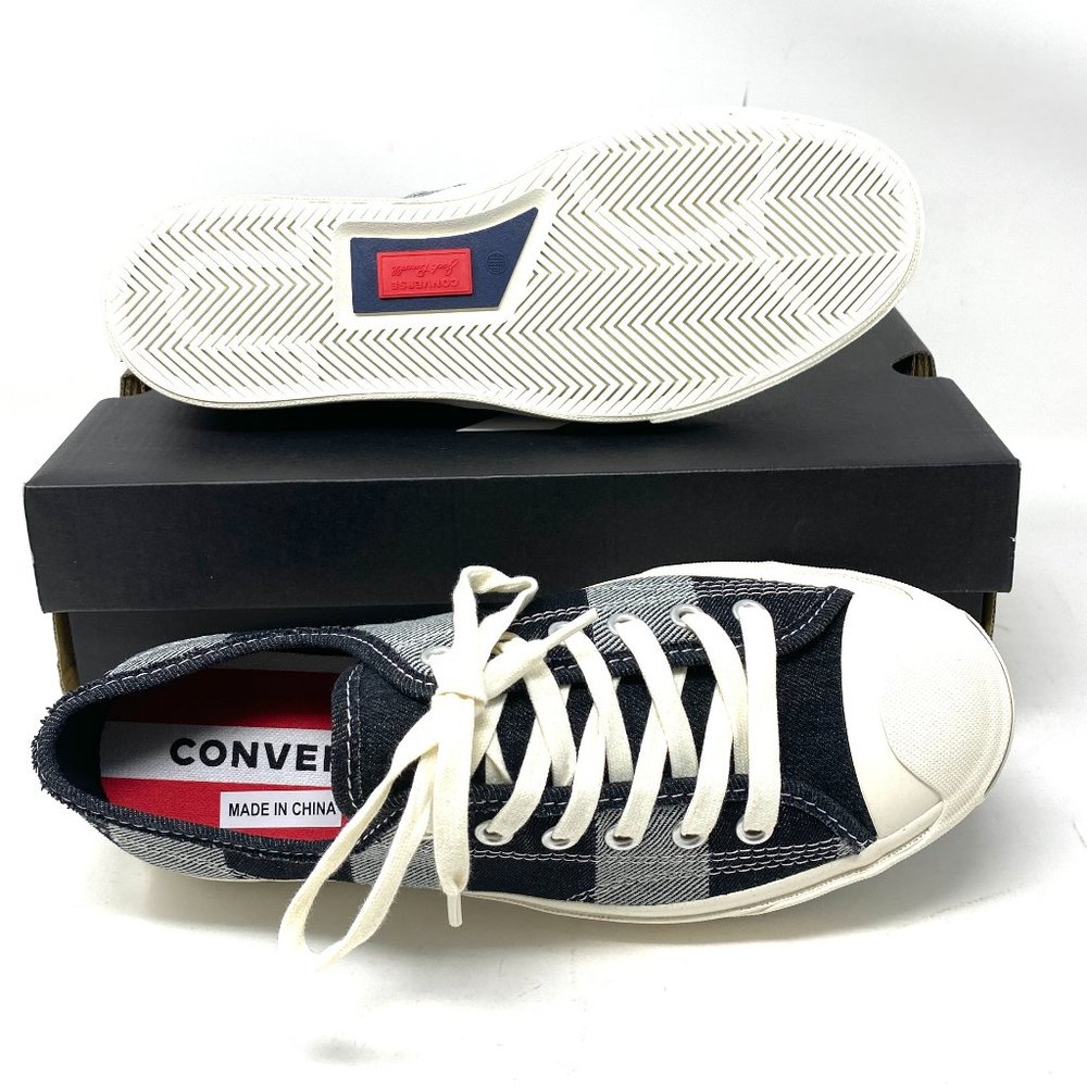 🌿Sale🌿 Converse Jack Purcell Low Canvas Black White Men’s Size 9.5 167830C - Picture 4 of 10